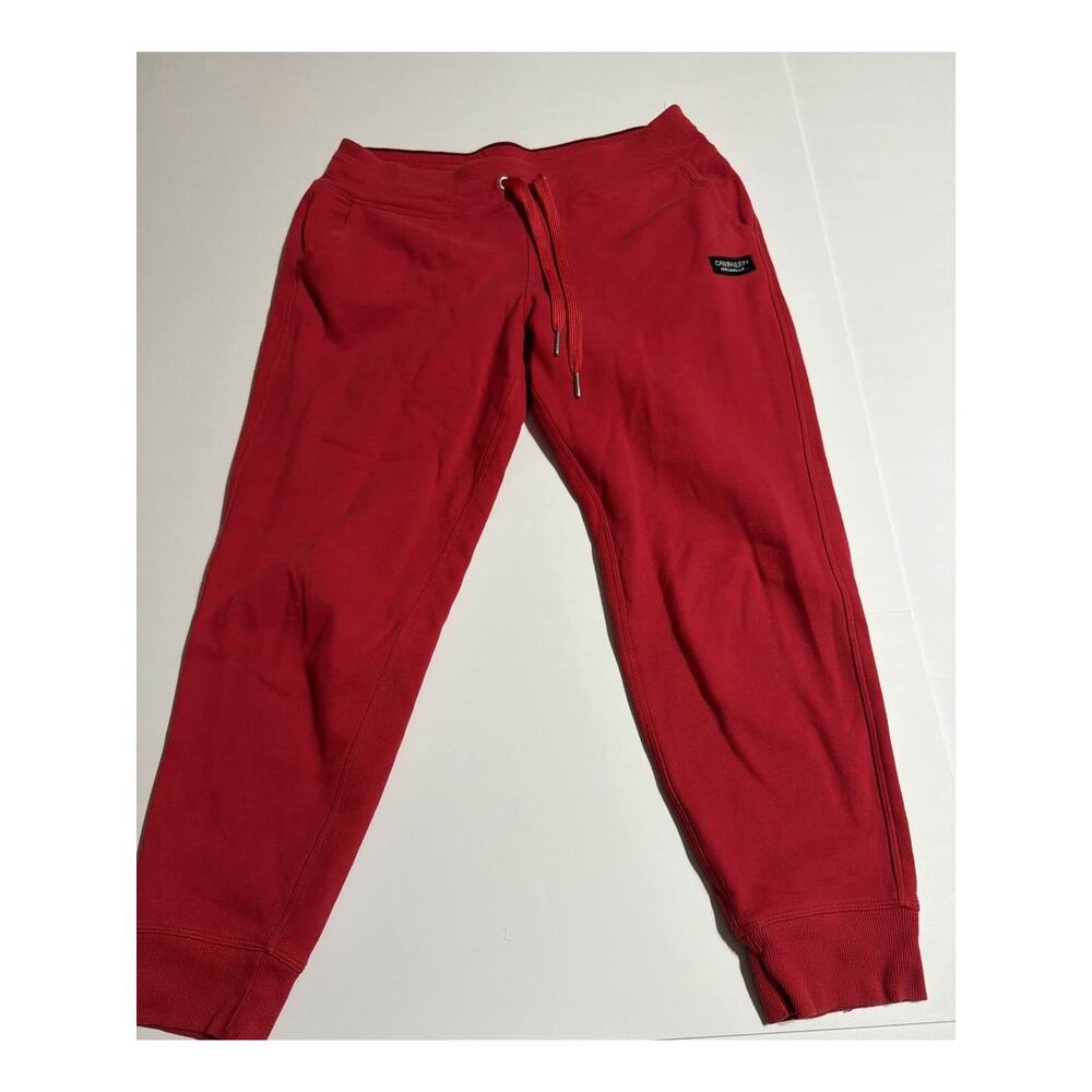 Calvin Klein Performance M Red Joggers Sweatpants Drawstring Pockets - Picture 2 of 5